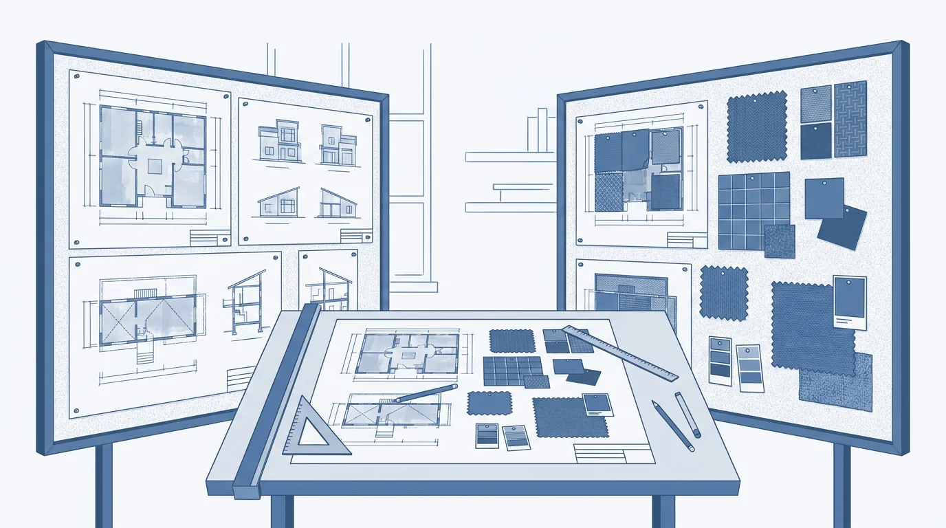 Tasarım sistemi bileşen kütüphanesi ile site mimarisi arasındaki bağlantıyı gösteren blueprint wireframe şeması